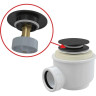Сифон для душевого поддона ALCAPLAST click/clack A465BLACK-50
